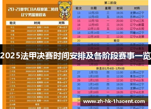 2025法甲决赛时间安排及各阶段赛事一览