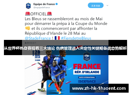 从世界杯热身赛程看三大结论 伤病管理进入决定性关键期备战态势解析